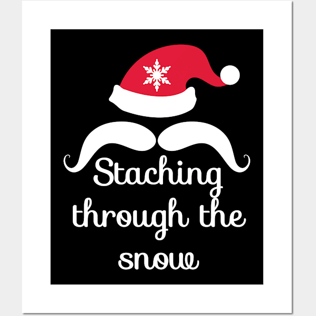 Staching Through The Snow Christmas Joke Wall Art by JustPick